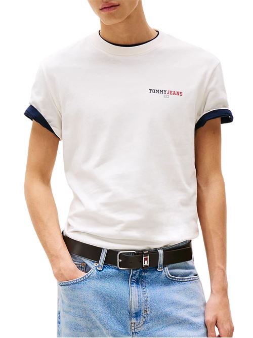 T-shirt bianca in cotone Tommy Jeans | DM0DM20815YBH